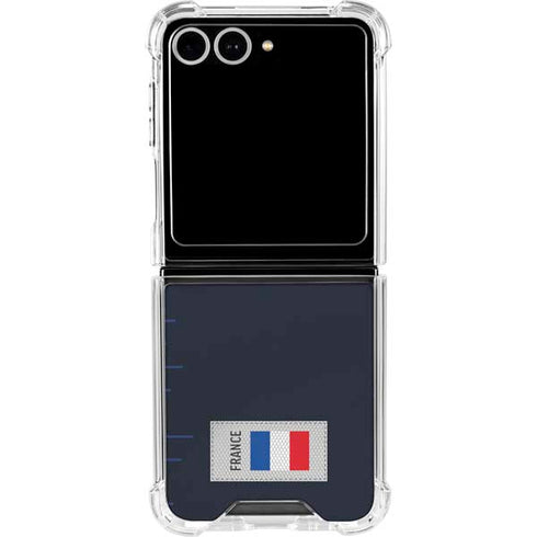 France Soccer Flag Galaxy Z Flip7 Clear Case